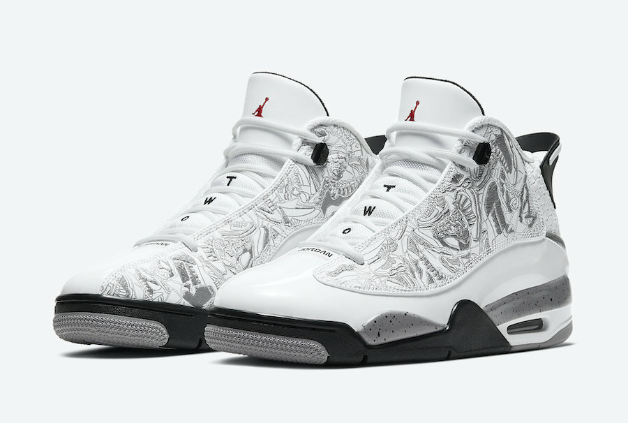 NIKE AIR JORDAN DUB ZERO WHITE/RED-GREY 